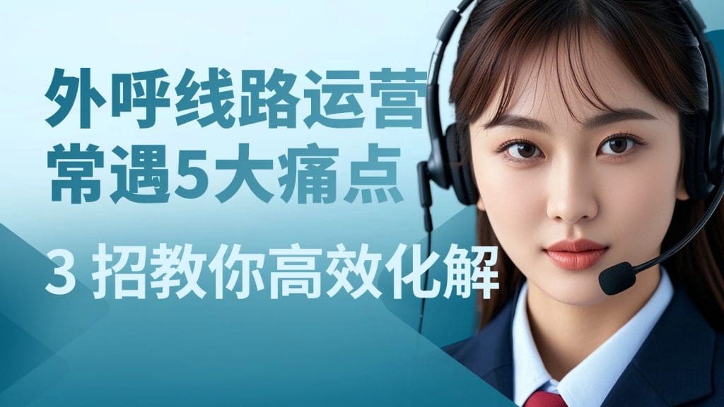 外呼线路运营常遇 5 大痛点？3 招教你高效化解