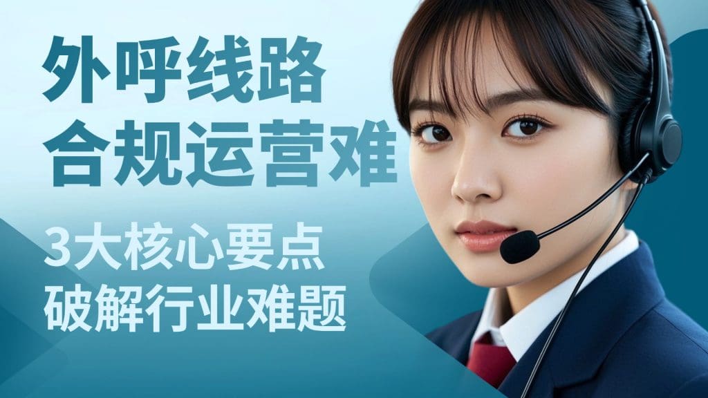 外呼线路合规运营难？3大核心要点破解行业难题?