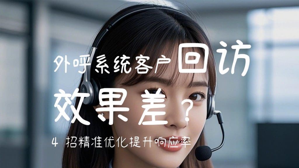 外呼系统客户回访效果差？4 招精准优化提升响应率
