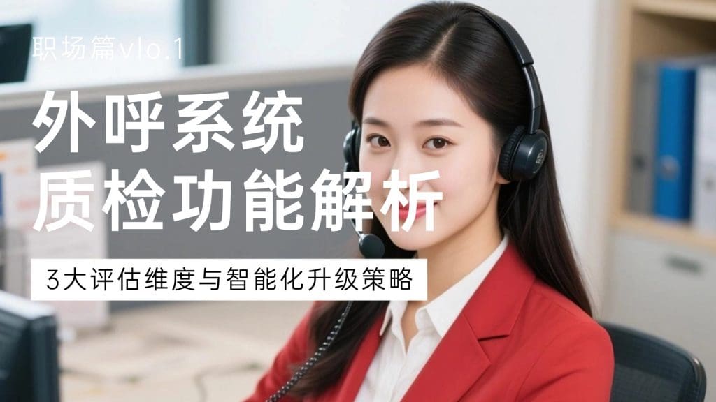 外呼系统质检功能解析：3大评估维度与智能化升级策略