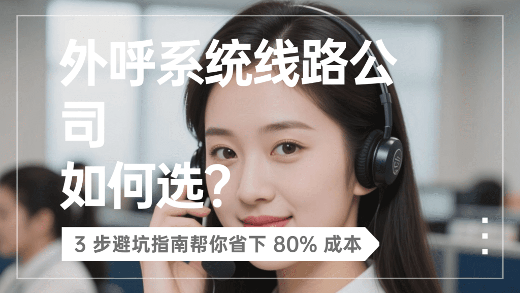 外呼系统线路公司如何选？3 步避坑指南帮你省下 80% 成本