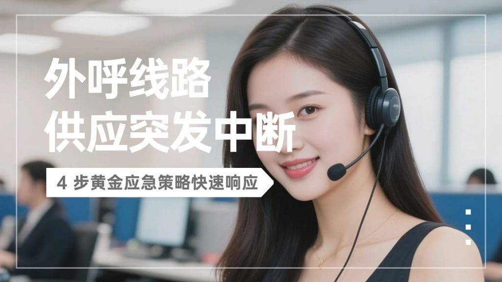 外呼线路供应突发中断？4 步黄金应急策略快速响应?