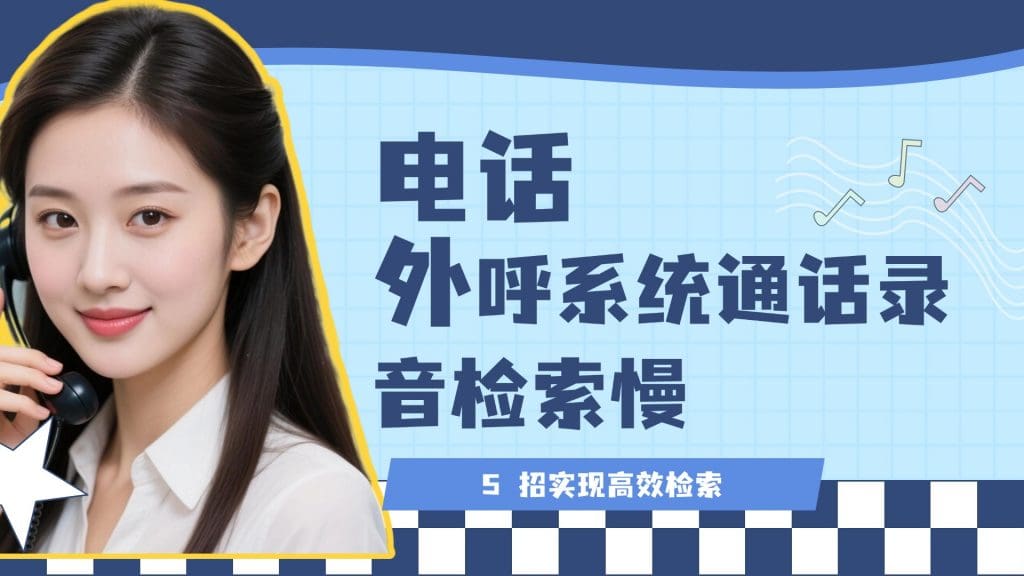 电话外呼系统通话录音检索慢？5 招实现高效检索